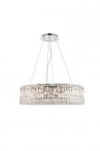 Elegant V2030D28C/RC - Maxime 12 light Chrome Chandelier Clear Royal Cut Crystal