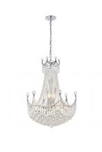Elegant V8949D24C/RC - Corona 15 light Chrome Chandelier Clear Royal Cut Crystal