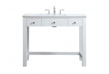 Elegant VF14842WH - 42 inch ADA compliant bathroom vanity in white