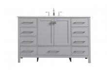Elegant VF18854GR - Vanity Cabinet 9Dw2Dr 54x22x34 Grey