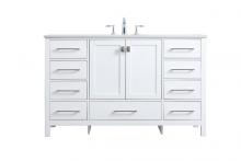 Elegant VF18854WH - Vanity Cabinet 9Dw2Dr 54x22x34 White