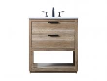Elegant VF19230NT - Vanity Cabinet 2Dw 30x19x34 Natural Oak