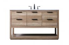 Elegant VF19254NT - Vanity Cabinet 5Dw 54x22x34 Natural Oak