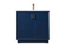 Elegant VF19636BL - Hayes Vanity Cabinet 2Dr 36"W x 22"D x 35"H blue