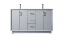 Elegant VF19660DGR - Vanity Cabinet 3Dw 4Dr 60"W x 22"D x 35"H grey