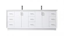 Elegant VF19684DWH - Hayes Vanity Cabinet 9Dw 4Dr 84"W x 22"D x 35"H white