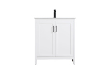 Elegant VF25130MWH - Vanity Cabinet 2Dr W30"x D19"x H34" WH