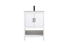Elegant VF25224MWH - Vanity Cabinet 2Dr W24''xD19''xH34" WH