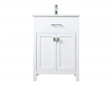 Elegant VF28824WH - Vanity Cabinet 2Dr W24''xD19''xH34" White
