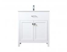 Elegant VF28830WH - Vanity Cabinet 2Dr W30"x D19"x H34" White