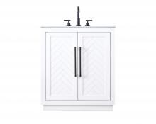 Elegant VF29030WH - Vanity Cabinet 2Dr W30"x D19"x H34" White