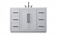 Elegant VF29048GR - Vanity Cabinet 2Dr 6Dw W48"xD21.5"xH34" Grey