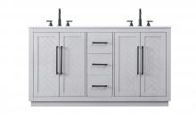 Elegant VF29060DGR - Vanity Cabinet 4Dr 3Dw W60"xD21.5"xH34" Grey