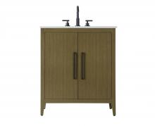 Elegant VF29330MCB - Vanity Cabinet 2Dr 30x21.5x35 Chestnut Brown