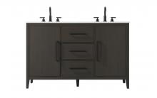 Elegant VF29354DMMB - Vanity Cabinet 2Dr 3Dw 54x21.5x35 Mocha Brown