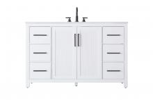 Elegant VF29554WH - Vanity Cabinet 2Dr 6Dw 54x21.5x35 White