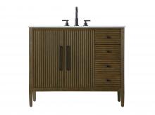 Elegant VF29642HO - Vanity Cabinet 2Dr 3Dw 42x21.5x35 Hazel Oak