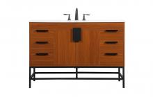 Elegant VF488W48MTK - 48 inch Single bathroom vanity in teak