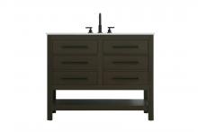 Elegant VF60542MMB - Vanity Cabinet 4DW 42"W x 22"D x 34"H Mocha Brown