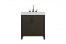 Elegant VF60630MMB - Vanity Cabinet 2DR 30"W x 22"D x 34"H Mocha Brown