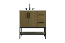 Elegant VF60732MCB - Vanity Cabinet 2Dr2Dw 32"x22"x34" Chestnut Brown