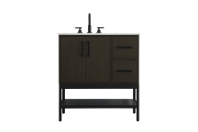 Elegant VF60732MMB - Vanity Cabinet 2Dr2Dw 32"x22"x34" Mocha Brown