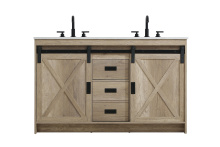 Elegant VF90554DNT - Vanity Cabinet 2Dr 2Dw 54''x34''x22'' Natural Oak