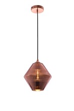 Elegant LDPD2015 - Reflection Collection Pendant D9in H10.5in Lt:1 Copper finish