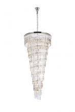 Elegant 1201SR30PN/RC - Sydney 30 inch spiral crystal chandelier in polished nickel