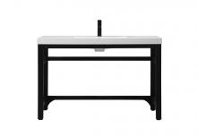 Elegant VF14548BK - 48 inch ADA compliant Single bathroom metal vanity in black