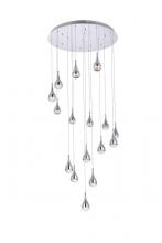 Elegant 3816D36C - Amherst 36 inch LED chandelier in chrome