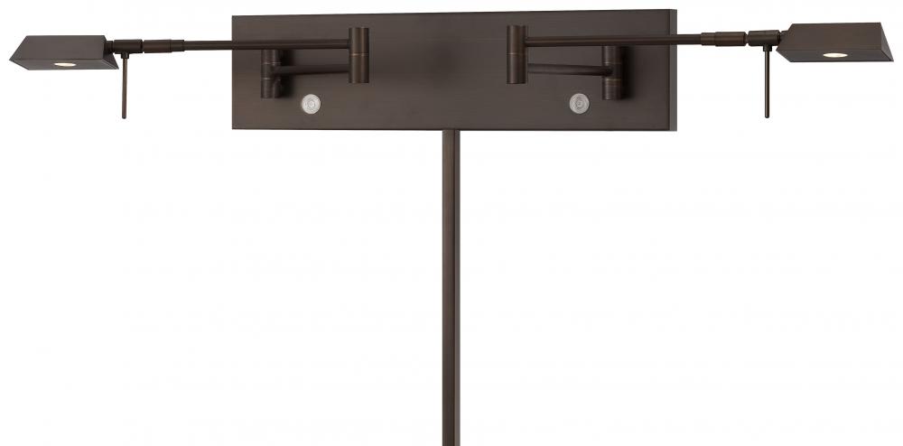 2 Light LED Swing Arm Wall Lamp