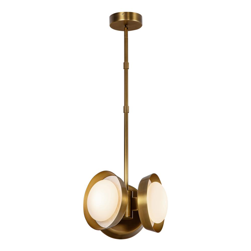 Alonso 13-in Vintage Brass LED Pendant
