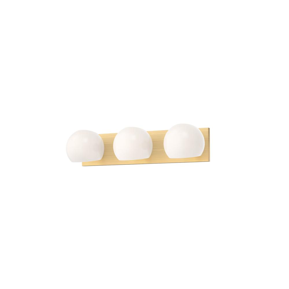Willow 22-in Brushed Gold/Opal Matte Glass 3 Lights Vanity