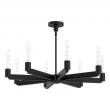 Alora Lighting CH607232MB - Claire 32-in Matte Black 8 Lights Chandeliers