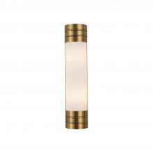 Alora Lighting WV348218VBOP - Willard 18-in Vintage Brass/Opal Matte Glass 2 Lights Wall/Vanity