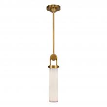Alora Lighting PD355015VBGO - Wynwood 15-in Vintage Brass/Glossy Opal 1 Light Pendant