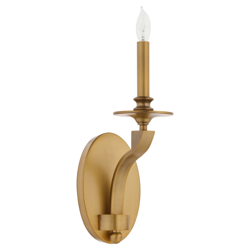 CHANTELLE 1 LIGHT WALL MOUNT- BRUSHED BRASS