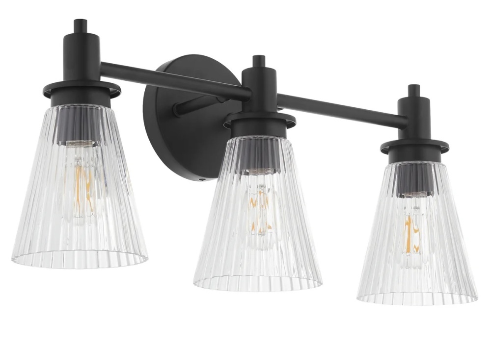 3 LIGHT VANITY - MATTE BLACK