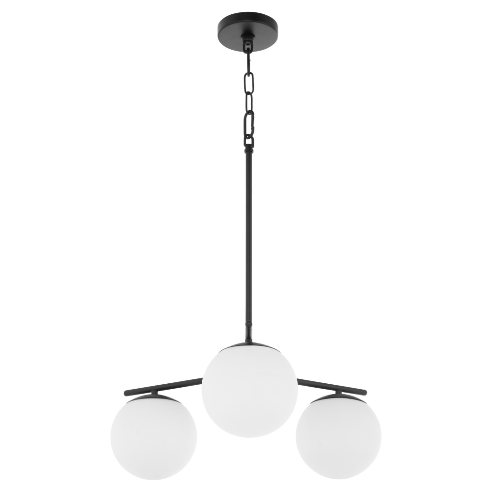 JASPER 3 LIGHT CHANDELIER - MATTE BLACK