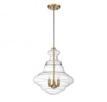 Savoy House Meridian M70058NB - 3-Light Pendant in Natural Brass