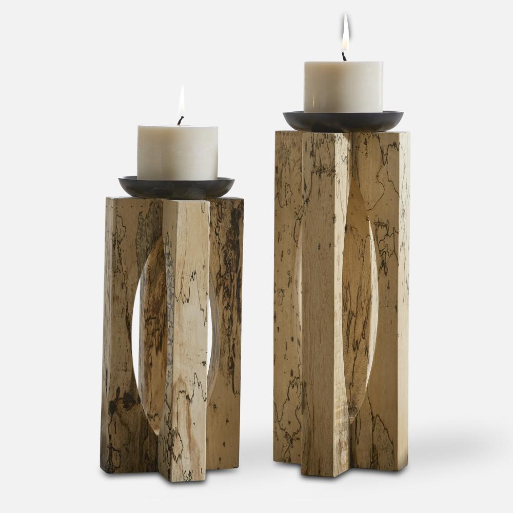 Ilva Wood Candleholders Set/2