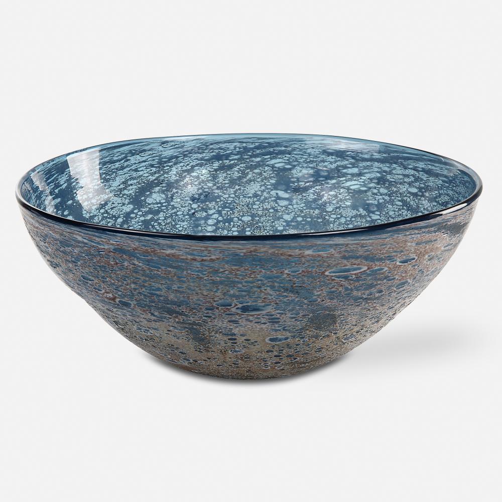 Uttermost Genovesa Aqua Glass Bowl