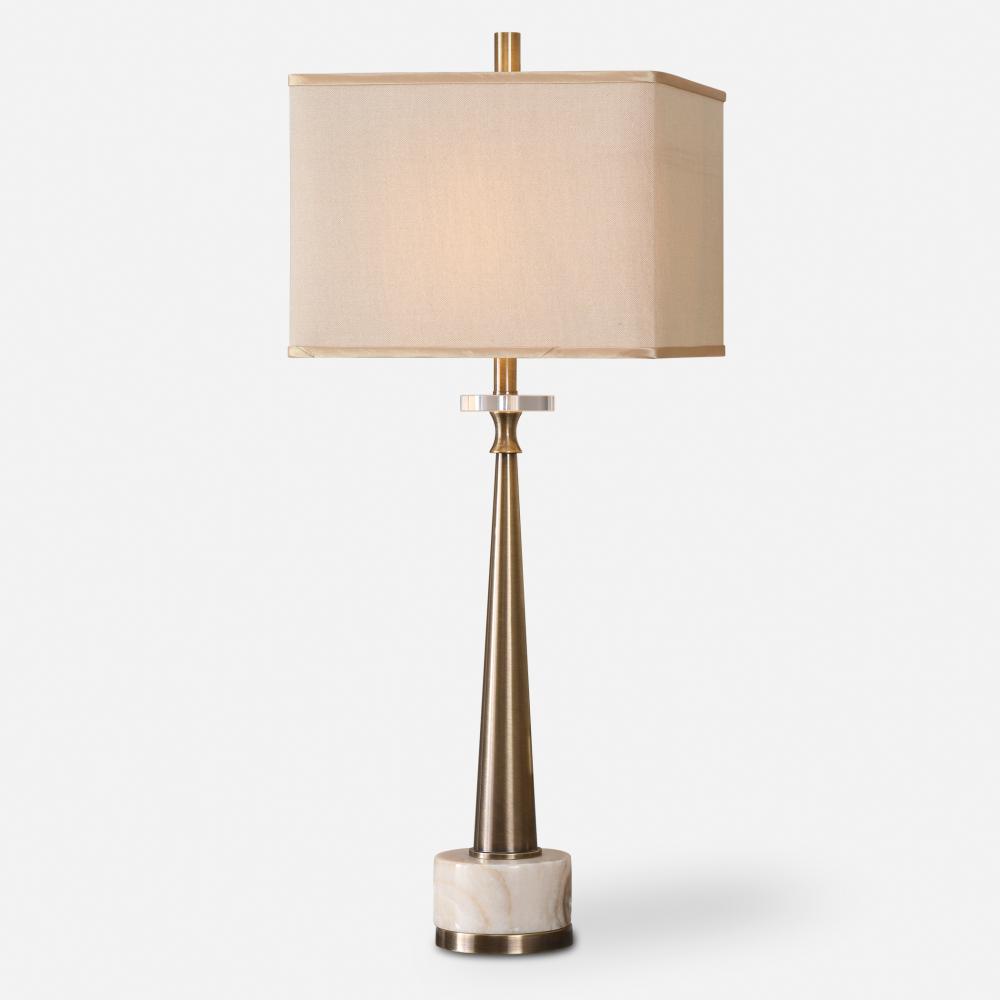 Uttermost Verner Tapered Brass Table Lamp