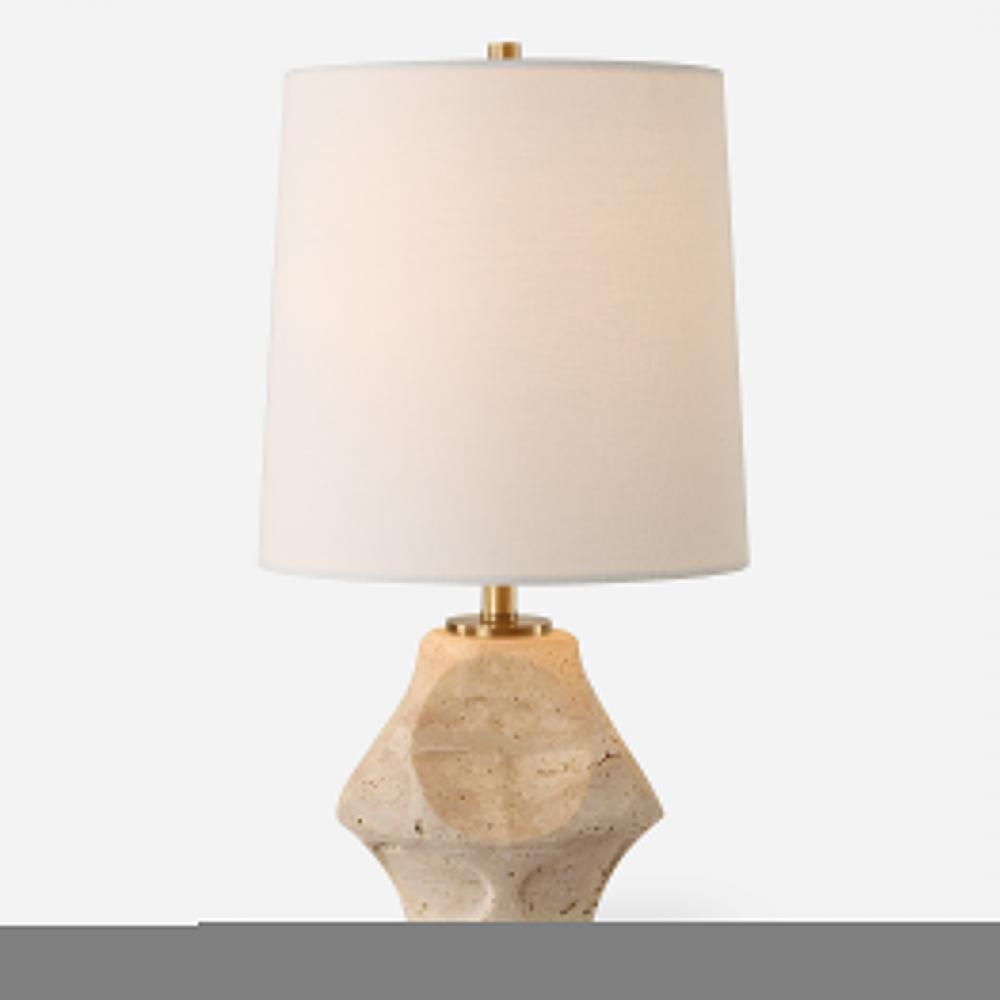 Indent Travertine Accent Lamp