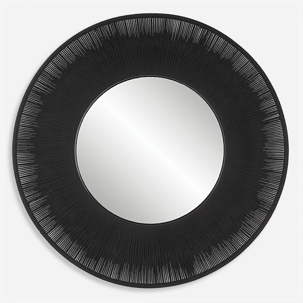 Sailor's Knot Black Round Mirror