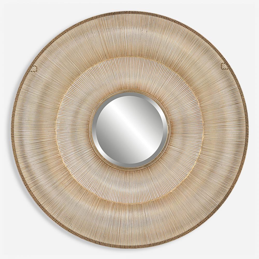 Bauble Round Gold Mirror