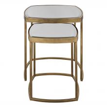 Uttermost 22957 - Uttermost Vista Gold Nesting Tables, Set of 2