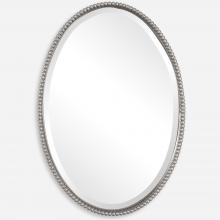 Uttermost 01102 B - Uttermost Sherise Brushed Nickel Oval Mirror