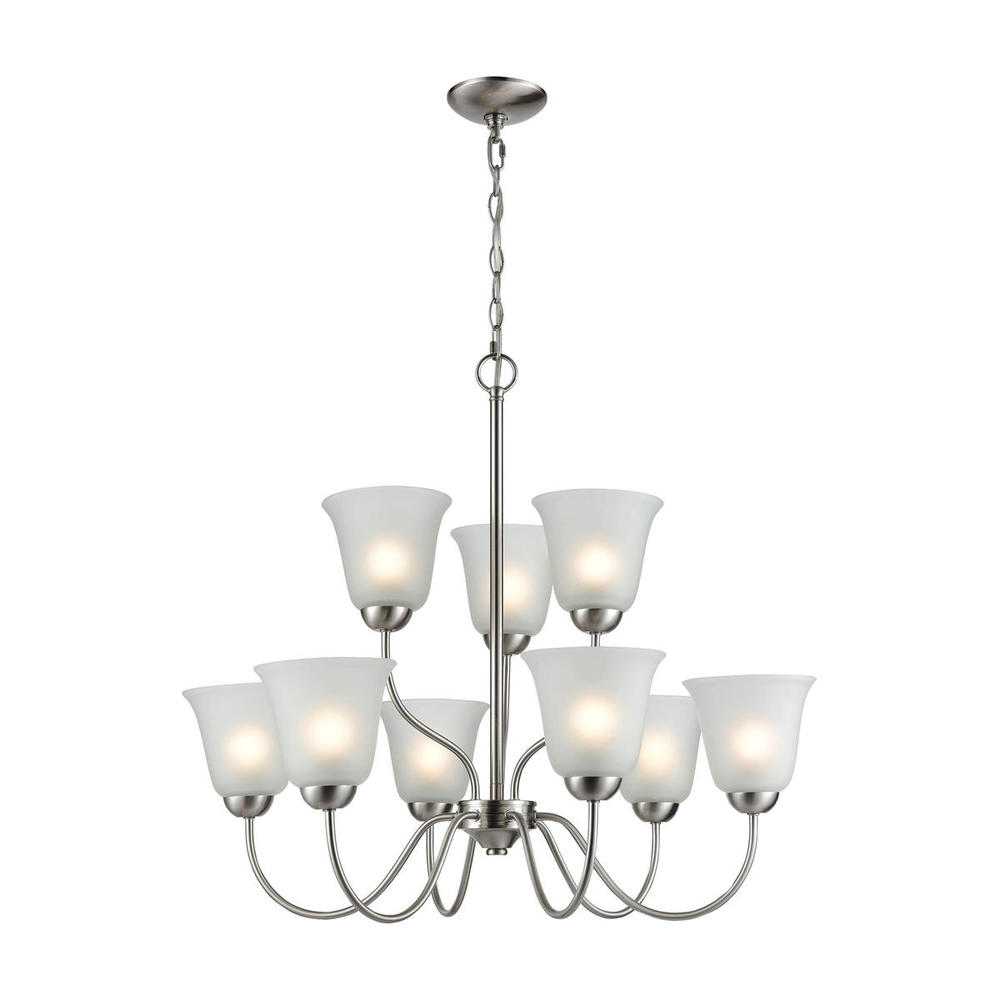 Thomas - Conway 26'' Wide 9-Light Chandelier - Brushed Nickel